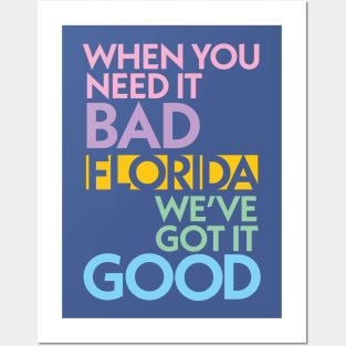 Modern Florida If You Need It Bad, We Got It Good Posters and Art